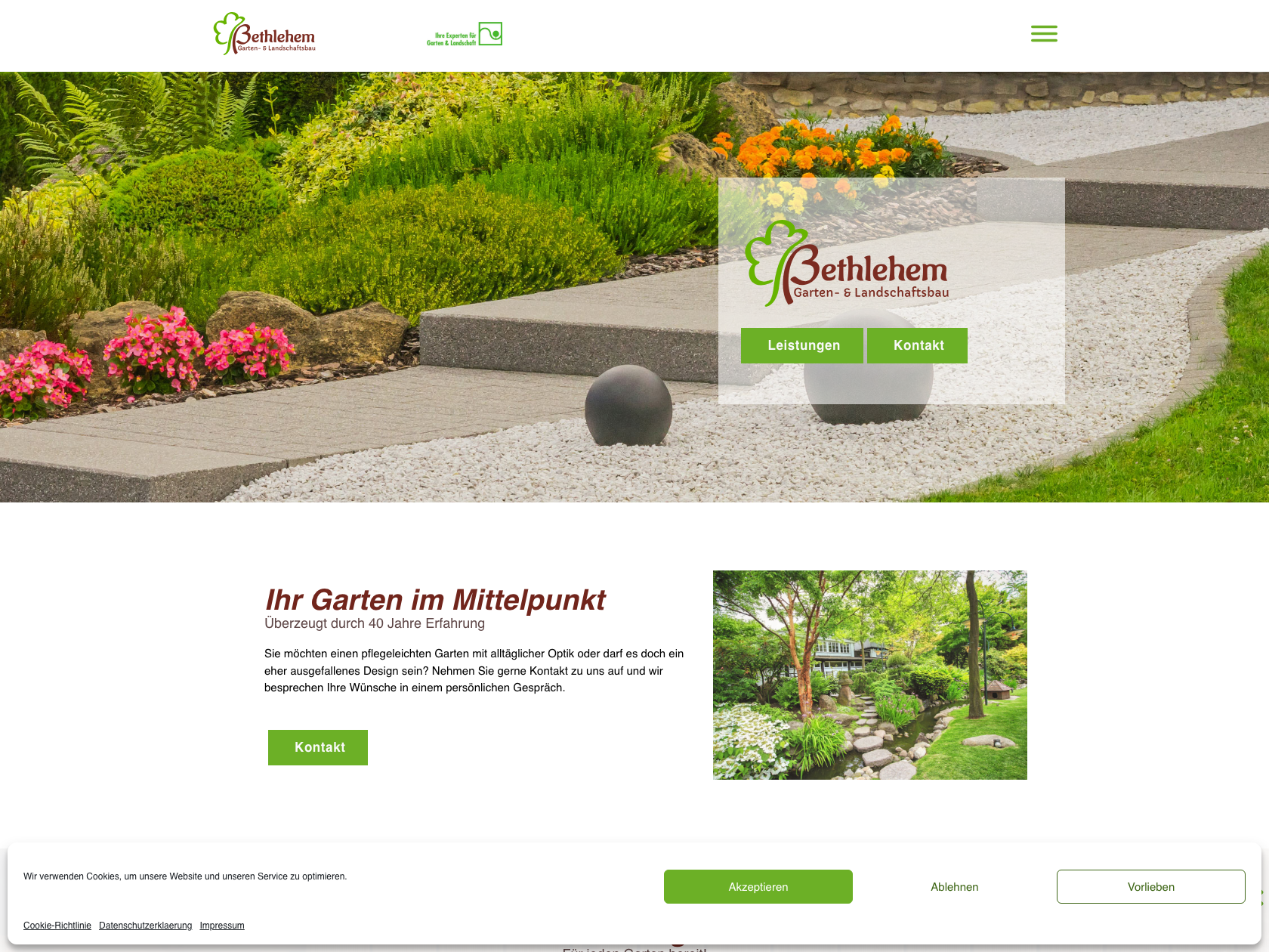 Website-Referenz Bethlehem Gartenbau – Webdesign & Development von Coding Gorillas
